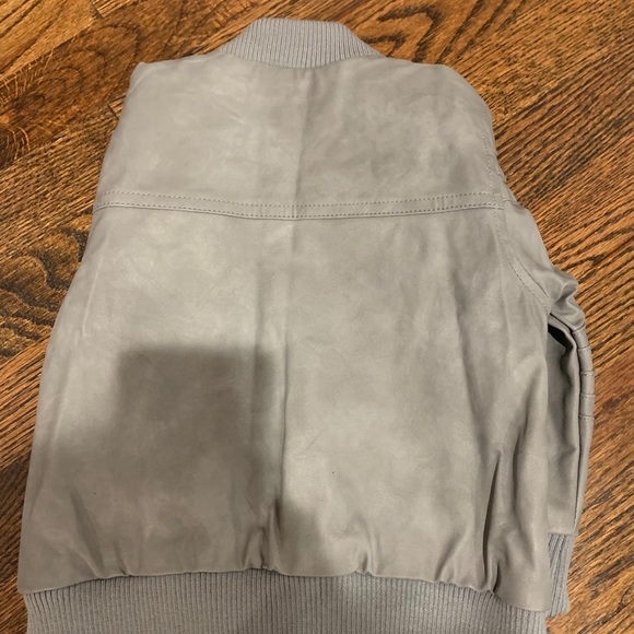 Boys Faux Gray Leather OshKosh moto jacket - Picture 7 of 7